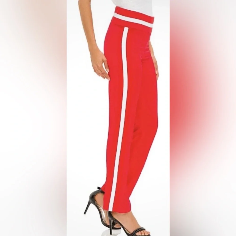 Maggie Marilyn Red Trailblazer Track‎ Pants with White Strips